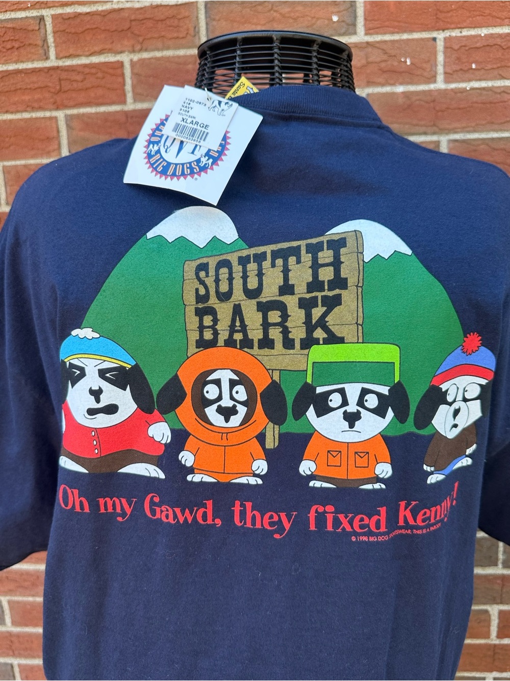 Big Dogs Southpark Navy Graphic Tee with Multicolor Logo